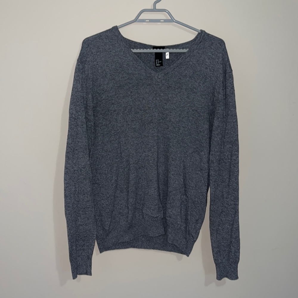 H&M Charcoal V-Neck Sweatshirt